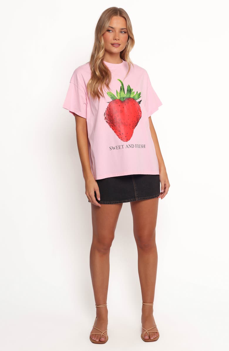 Petal & Pup Cerise Strawberry Graphic T-Shirt, Alternate, color, Strawberry