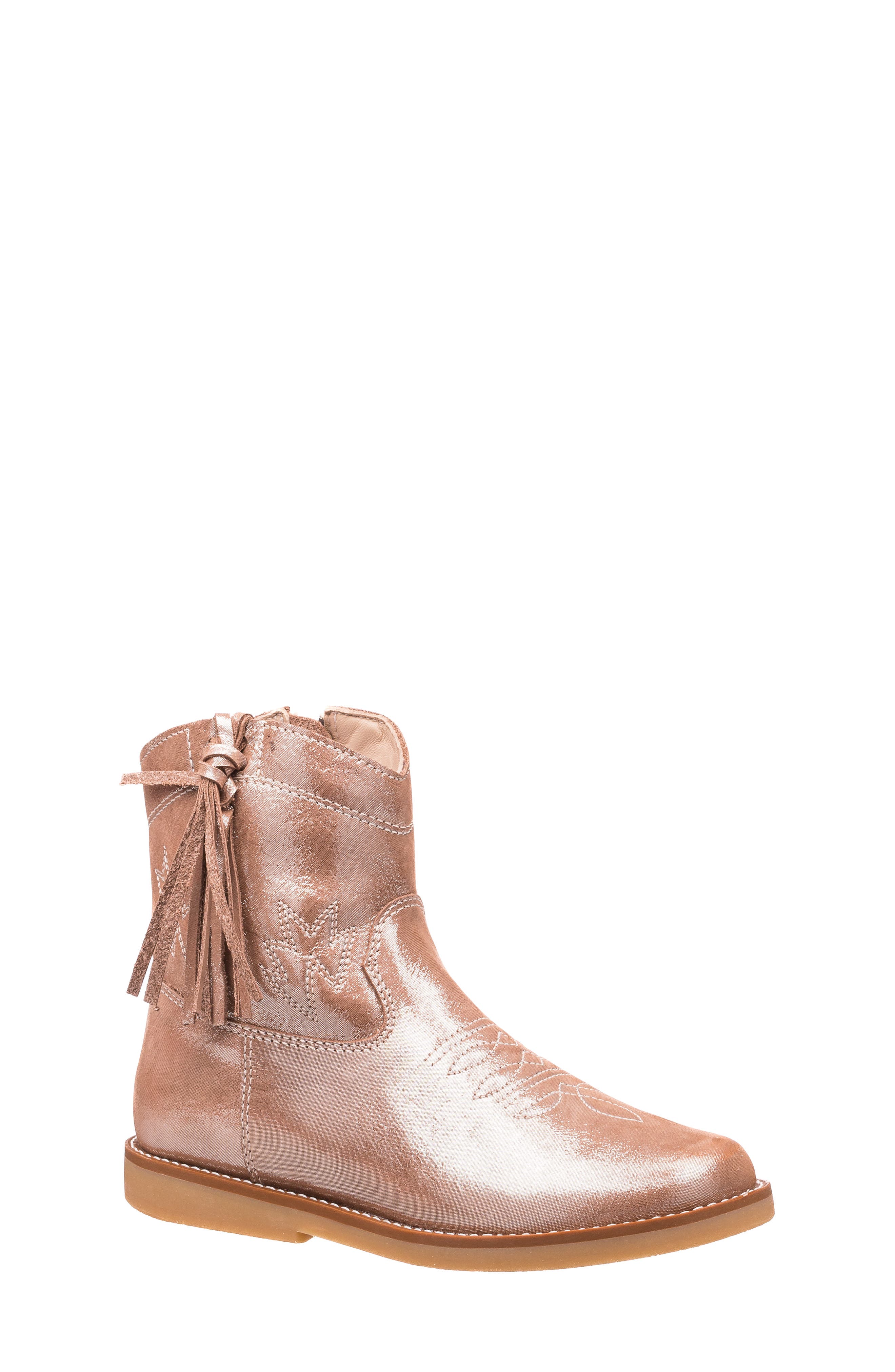 Elephantito Hannah Cowboy Boot, Main, color, Metallic Blush