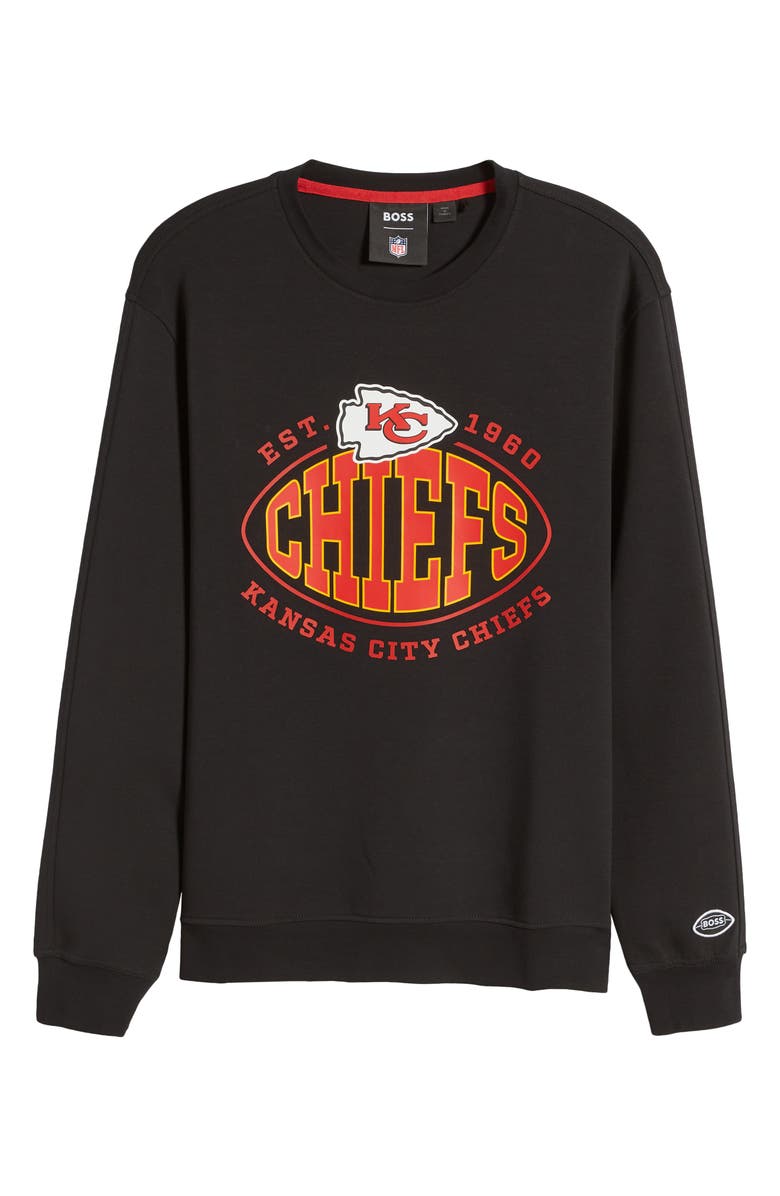 BOSS x NFL Crewneck Sweatshirt, Alternate, color, Kansas City Chiefs Black
