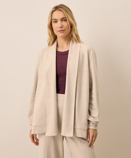 Pact Airplane Short Drape Cardigan In Neutral