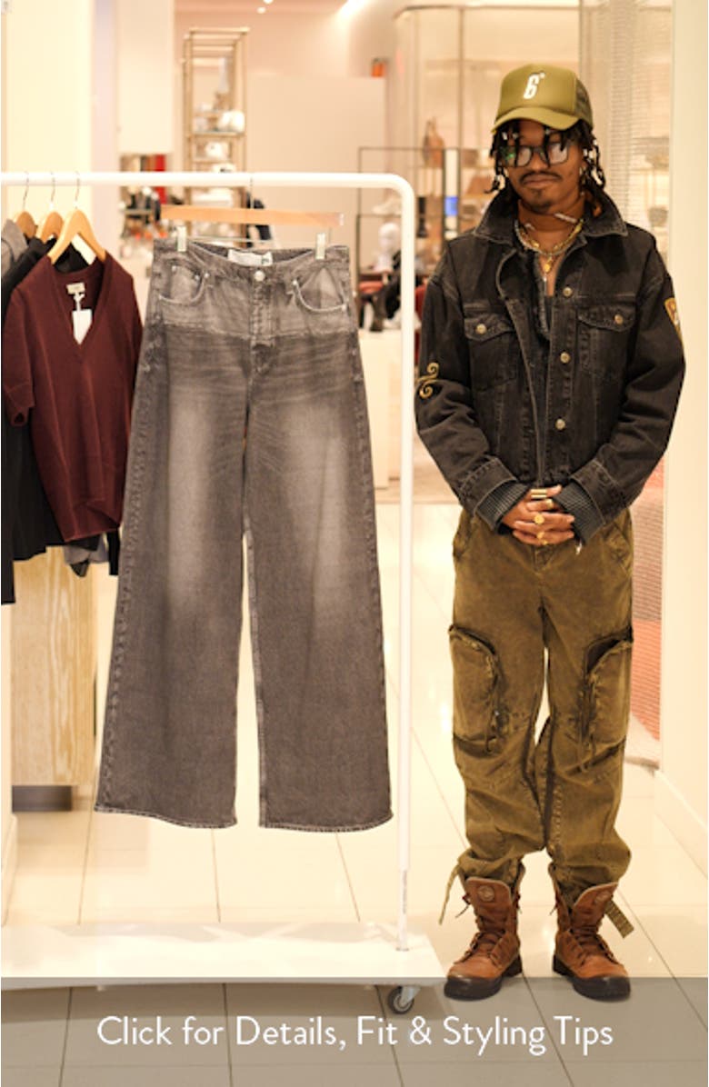 Miramar Sofie High Waist Wide Leg Cotton Terry Sweatpant Jeans, sales video thumbnail