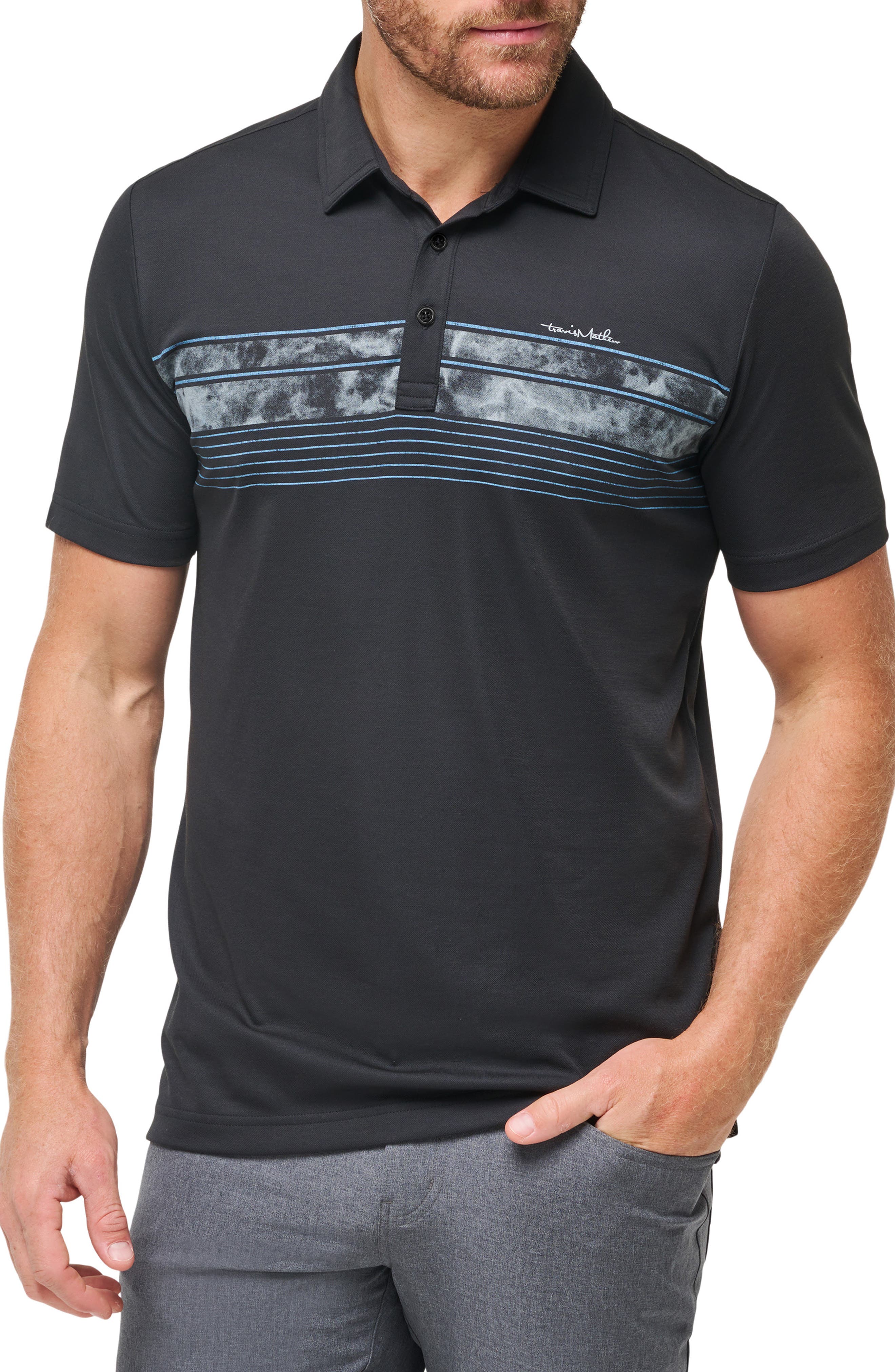 TravisMathew Mount Thunder Cotton Blend Polo