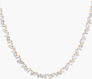 Aurate New York Lab Grown Sapphire Mixed Shape Tennis Necklace