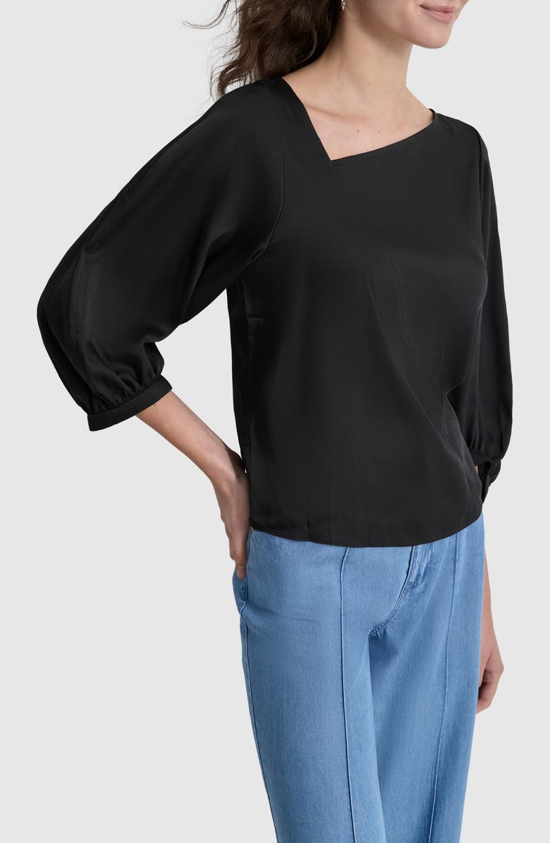 DKNY Asymmetric Neck Top, Alternate, color, 