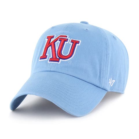 Men's '47 Light Blue Kansas Jayhawks Vault Clean Up Adjustable Hat