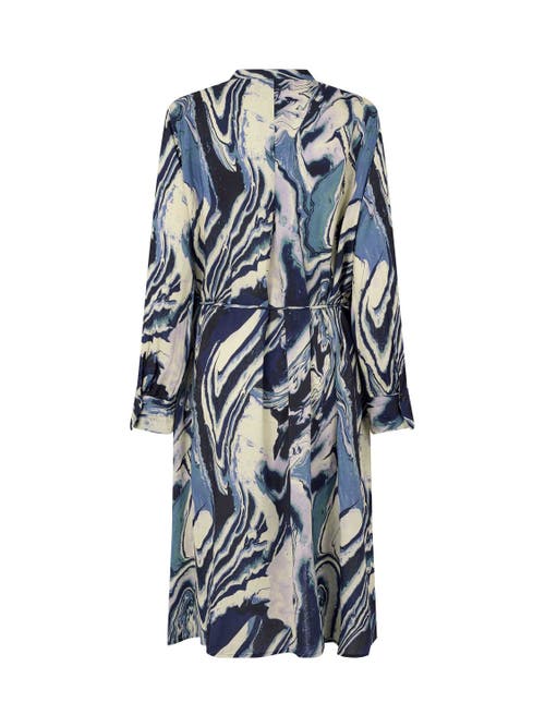 Masai Copenhagen Maneile Long Sleeve Waist Belt Dress In Multi