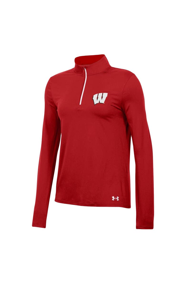 Under Armour Women's Under Armour Red Wisconsin Badgers Gameday Knockout Quarter-Zip Top, Alternate, color, 