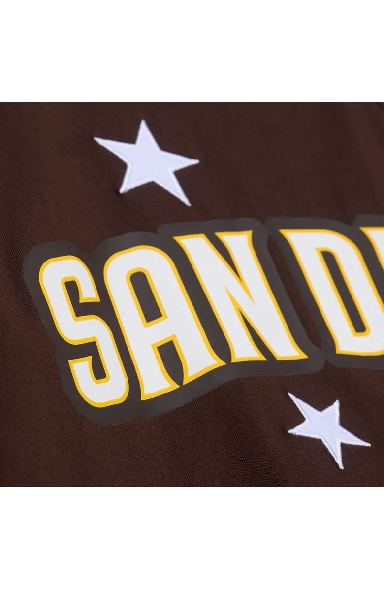 Mitchell & Ness Women's Mitchell & Ness Brown San Diego Padres Pep Rally Cropped Boxy T-Shirt, Alternate, color, Brown