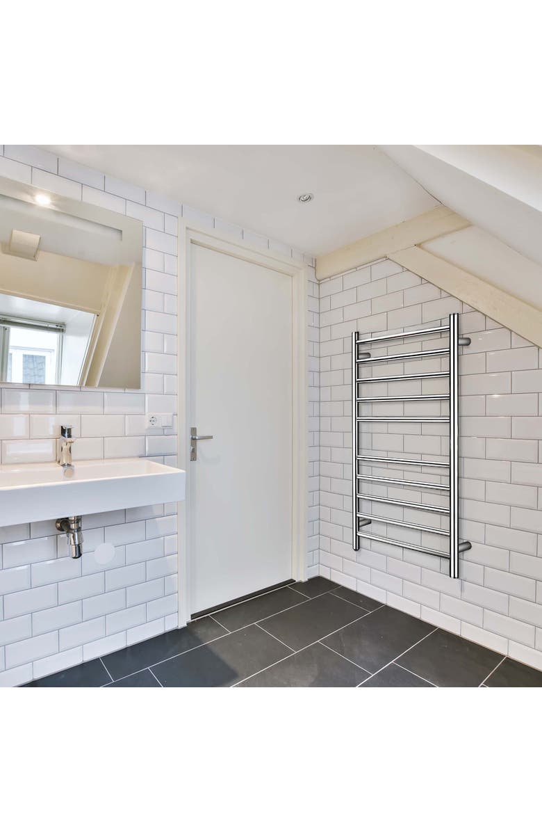 PURSONIC 10 bar Stainless Steel Wall Mounted Electric Towel Warmer, Alternate, color,