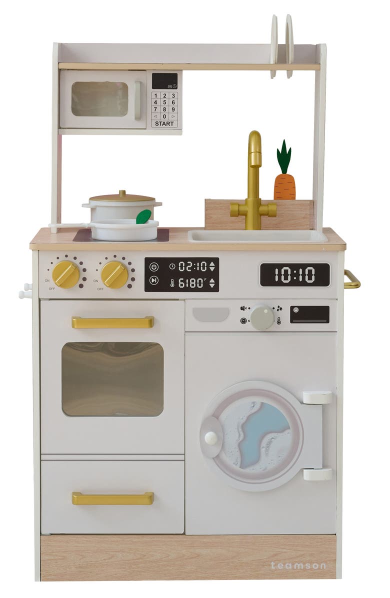 Teamson Kids Little Chef Lake Tahoe Play Kitchen & Accessories, Main, color, White