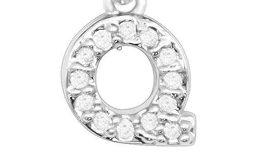 Adornia Silver Stretch With Mini Crystal Initial Bracelet Set In Silver-q