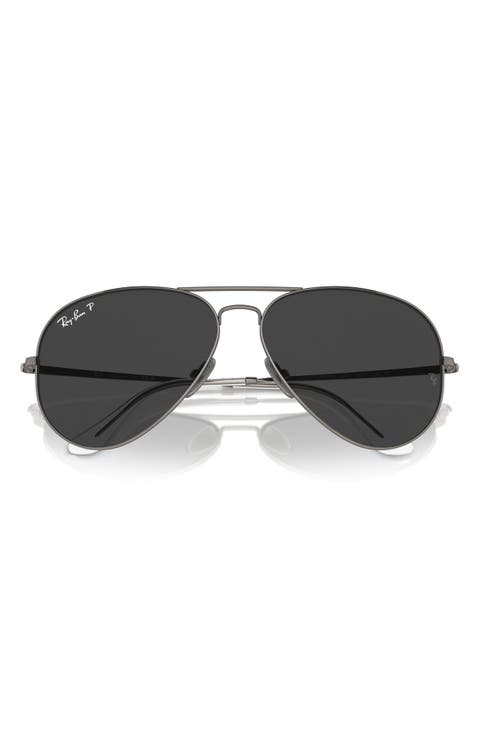 58mm Polarized Aviator Sunglasses