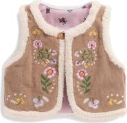 Mini Boden Kids' Embroidered Corduroy Gilet