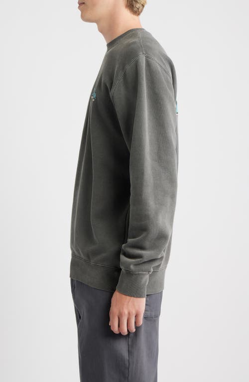 Dark Seas Fish Hook Cotton Blend Fleece Graphic Sweatshirt In Gray