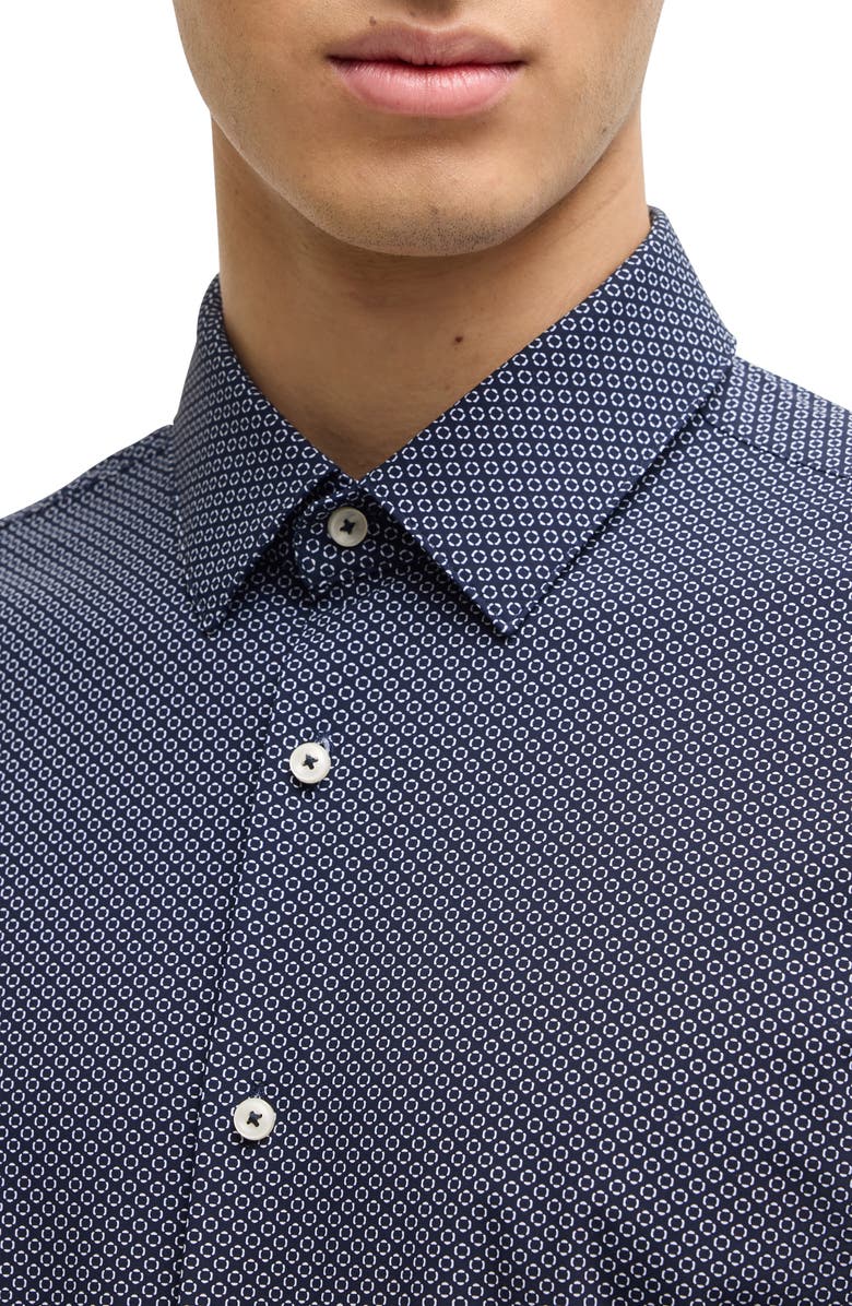 BOSS Hank Kent Slim Fit Performance Stretch Dress Shirt, Alternate, color, 