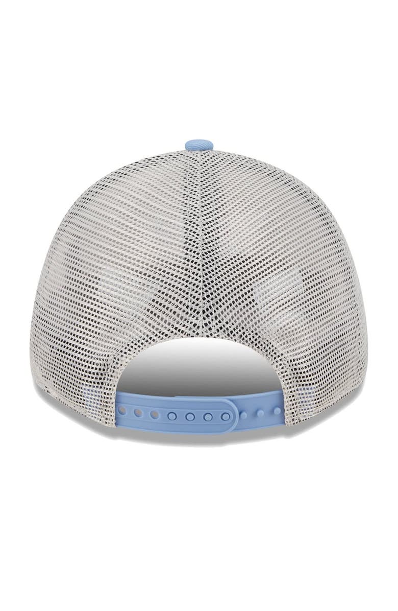 New Era Men's New Era Khaki/Light Blue Memphis Grizzlies Throwback Patch Trucker 9FORTY Adjustable Hat, Alternate, color, Khaki