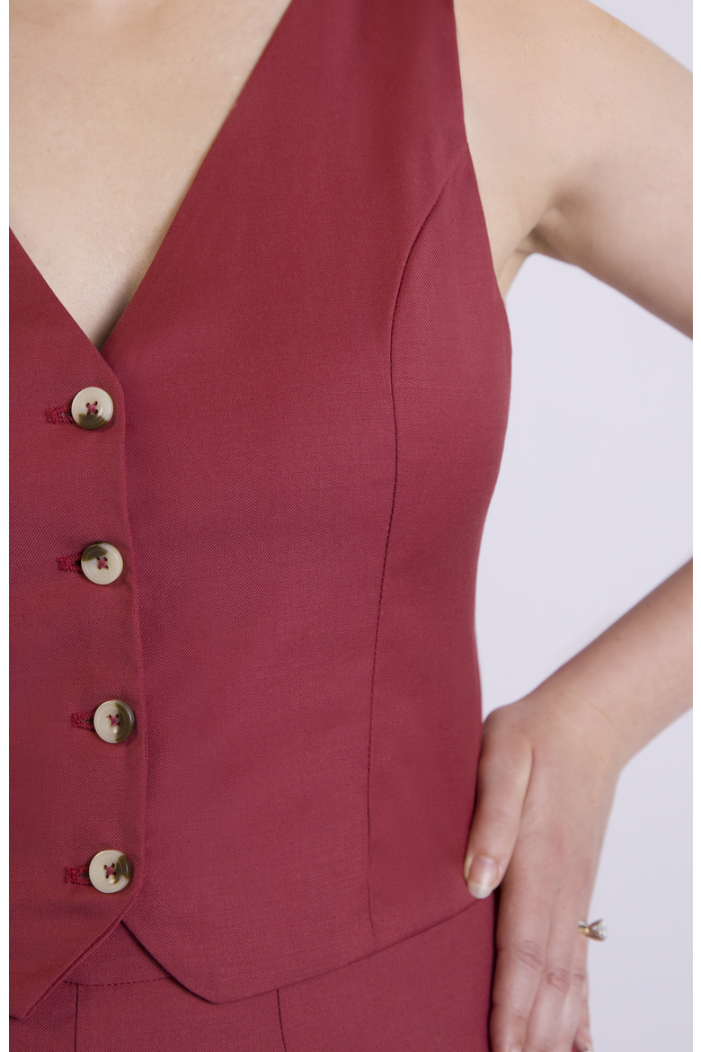 The Wool Vest, Alternate, color, Deep Salmon