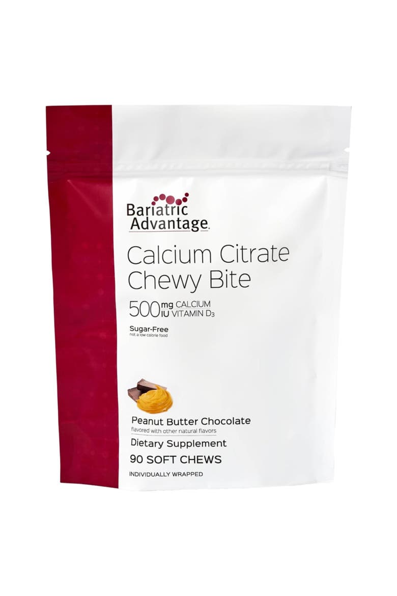 Calcium Citrate Chewy Bites 500 mg Vitamin D3 Supplement 90 Count, Main, color, None