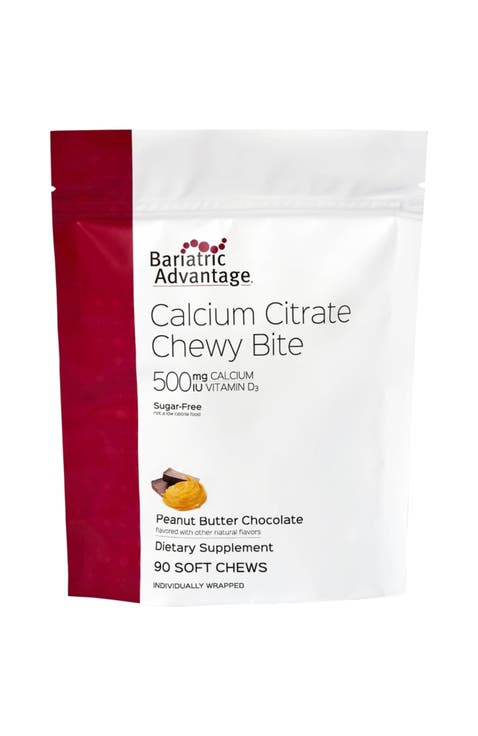 Calcium Citrate Chewy Bites 500 mg Vitamin D3 Supplement 90 Count