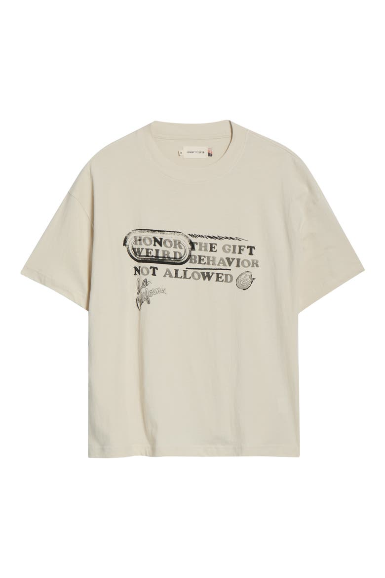 Weird Behavior Graphic T-Shirt, Alternate, color, TAUPE