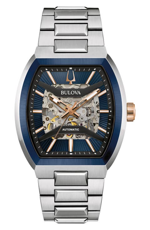 Maquina Silverton Skeleton Dial Automatic Bracelet Watch, 40mm