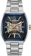 BULOVA Maquina Silverton Skeleton Dial Automatic Bracelet Watch, 40mm