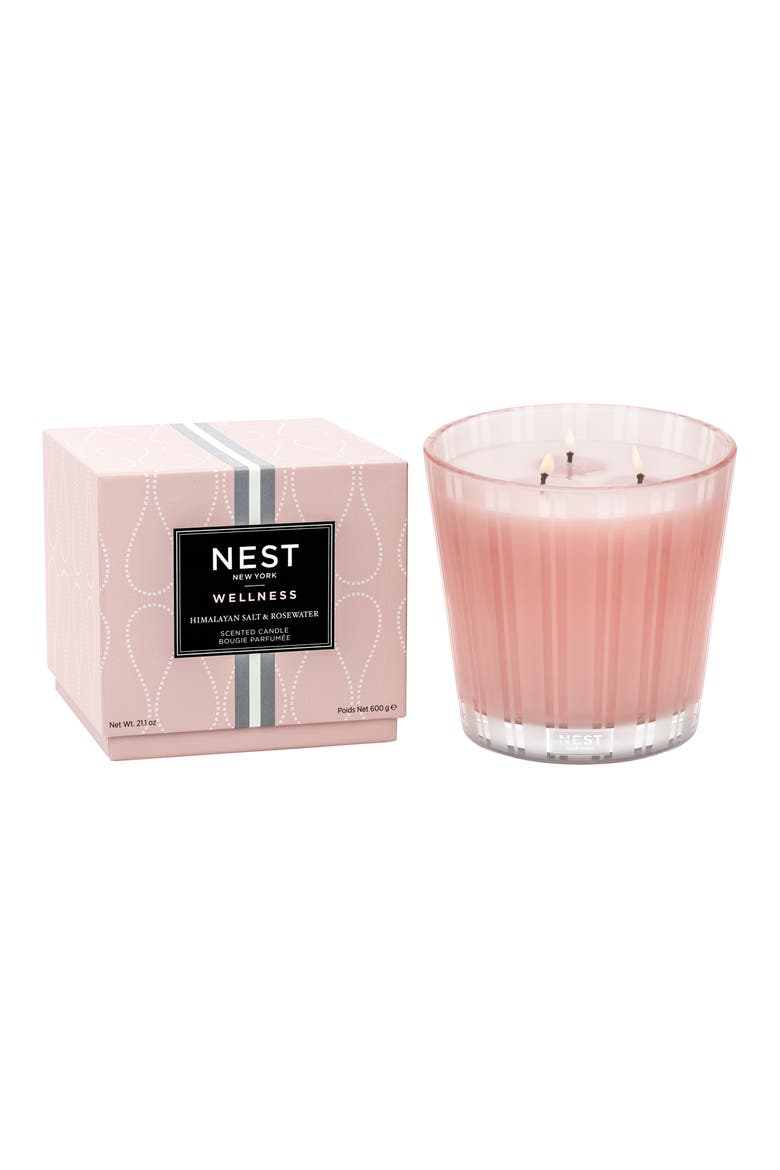 Himalayan Salt & Rosewater Scented Candle, Alternate, color, NO COLOR