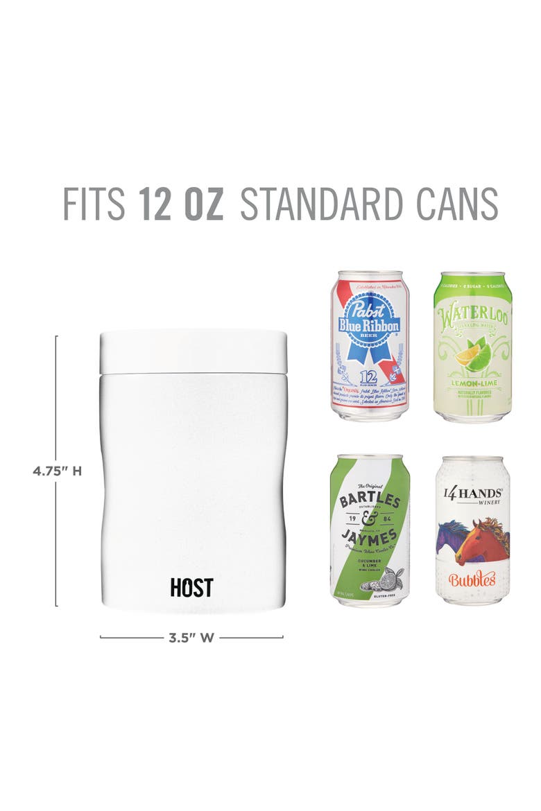 Stay-Chill Standard Can Cooler, Alternate, color, Pearl White