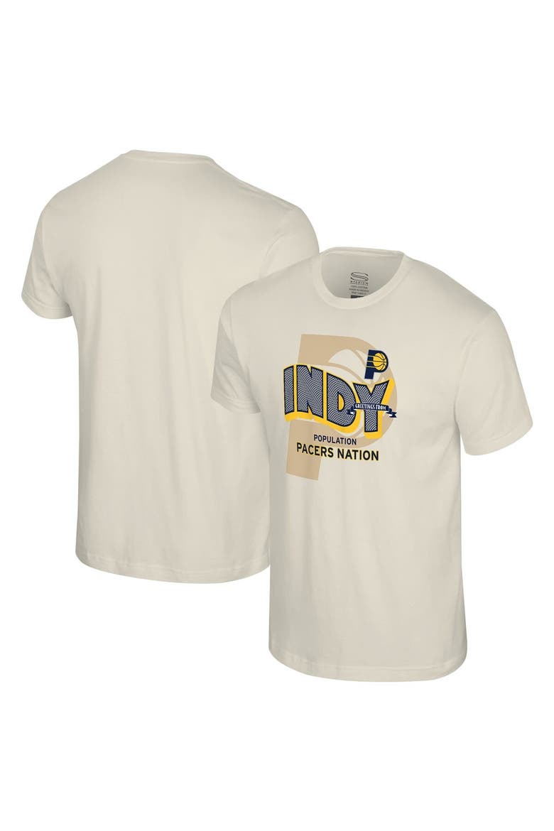 Unisex Stadium Essentials Natural Indiana Pacers Greetings From T-Shirt, Alternate, color, Natural