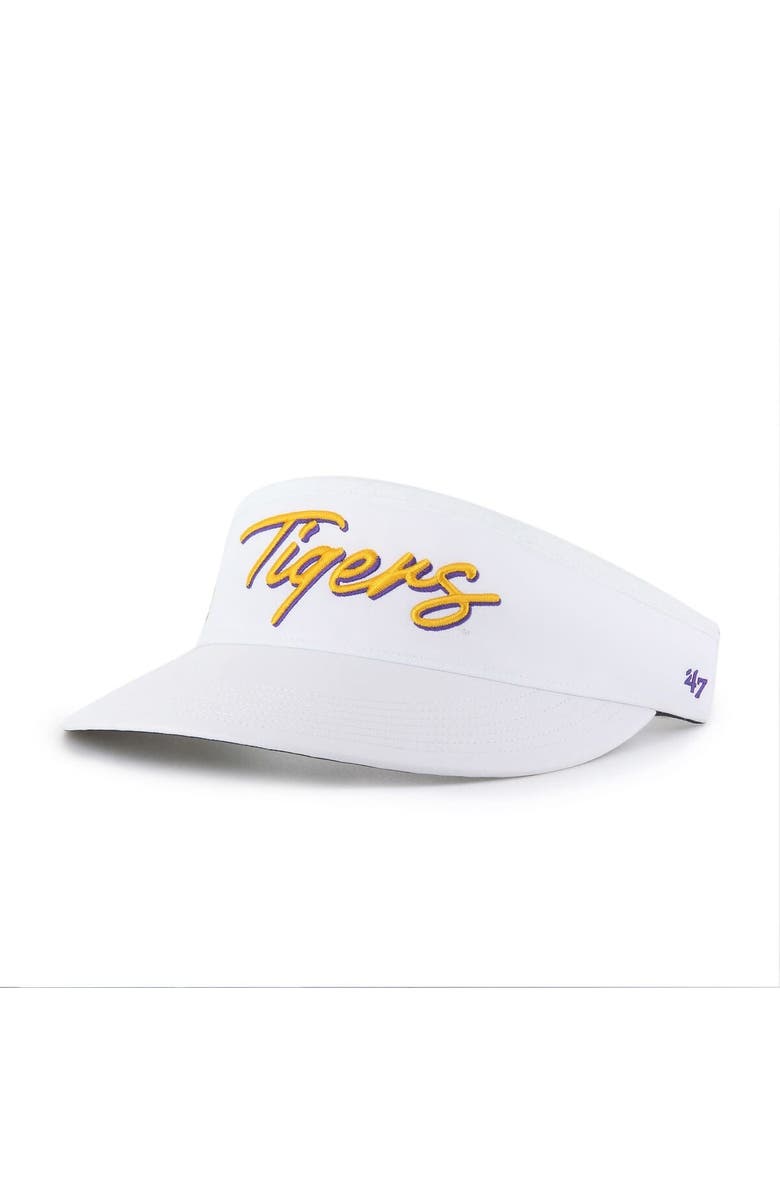 '47 Men's '47 White LSU Tigers Melbourne brrr° Adjustable Visor, Alternate, color, 