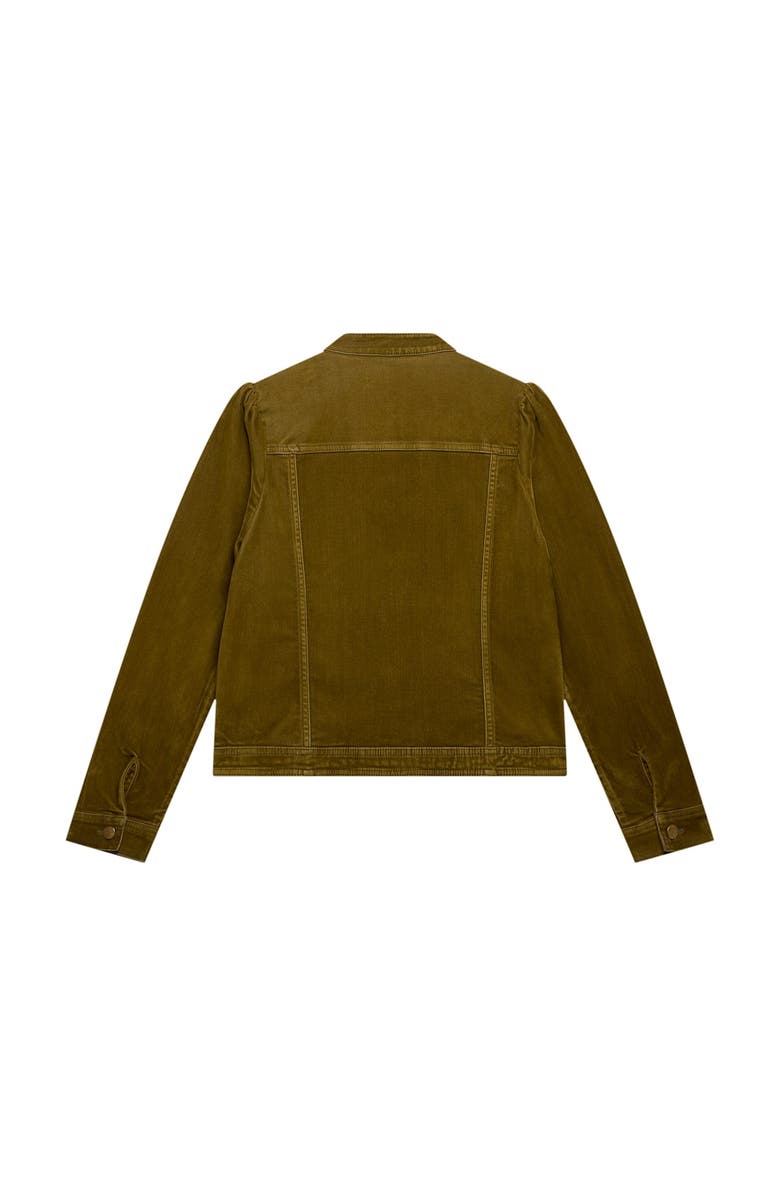 MINT VELVET Puff Shoulder Flocked Jacket, Alternate, color, Khaki