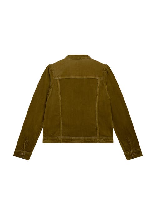 Mint Velvet Puff Shoulder Flocked Jacket In Green