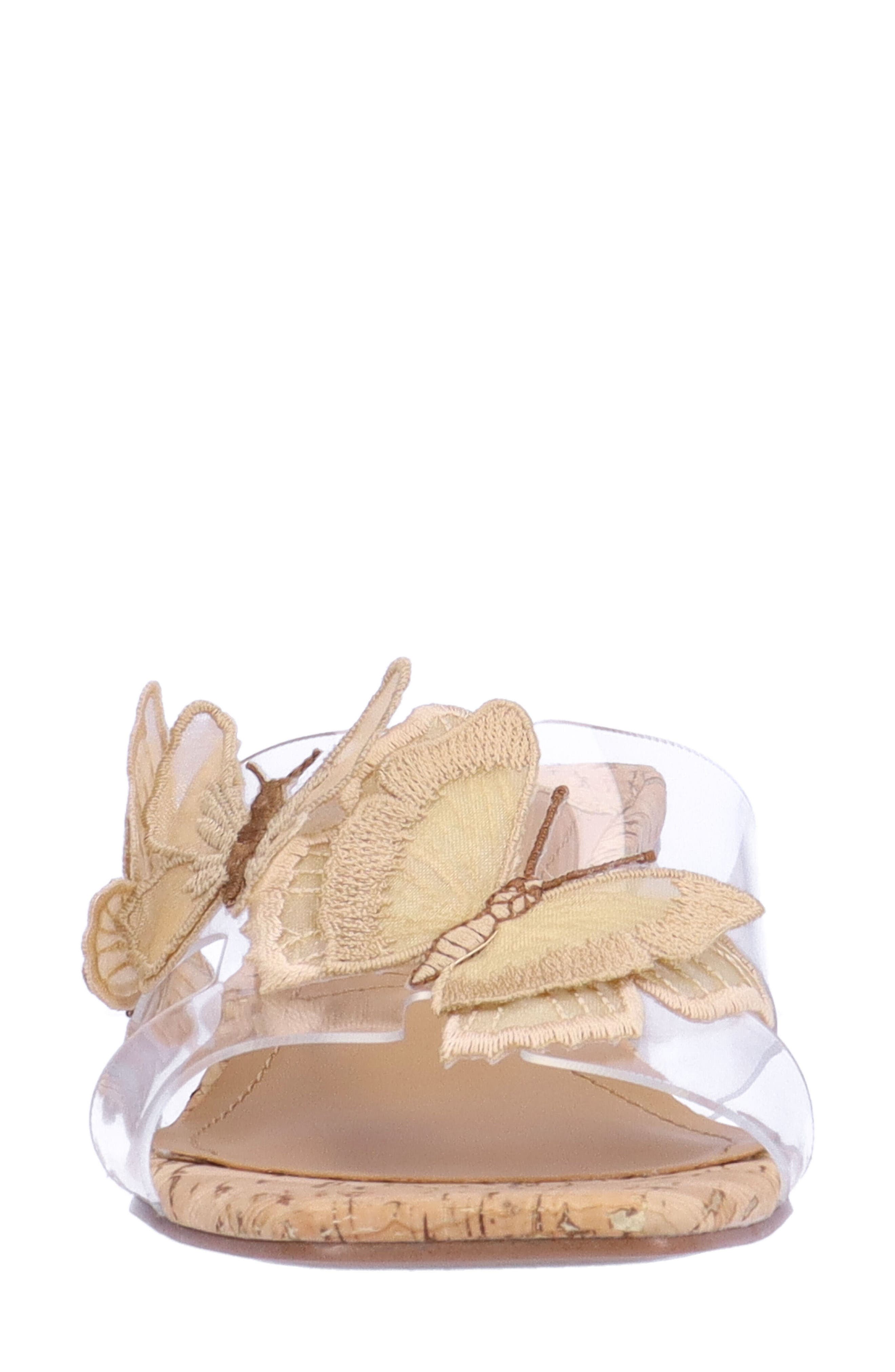 J. Reneé Cybel Slide Sandal, Alternate, color, Clear/ Natural/ Gold