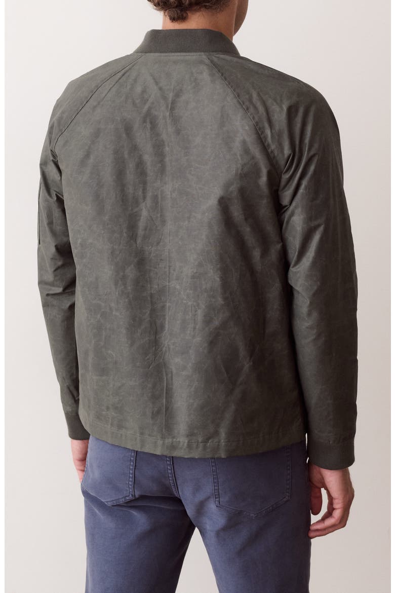 Glenn Waxed Canvas Bomber Jacket, Alternate, color, OLIVE
