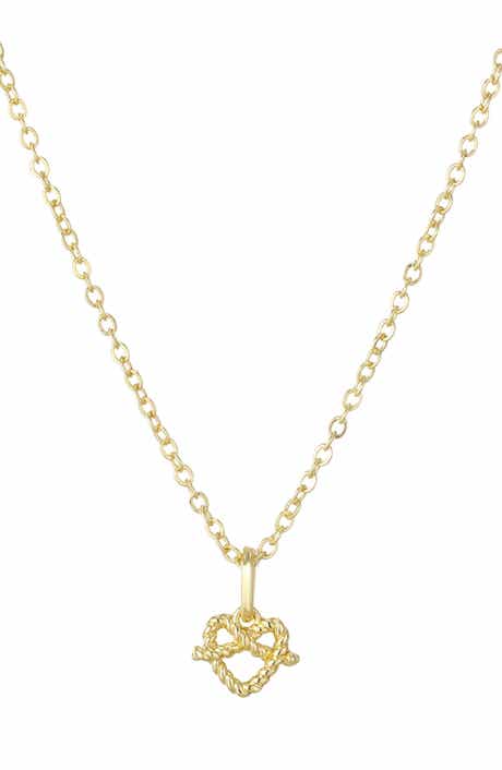 Adornia 14K Gold Plated Preztel Heart Pendant Necklace