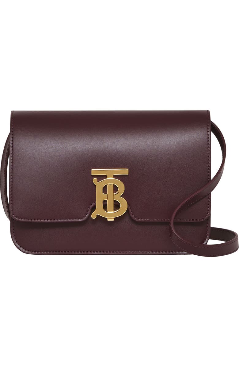 Burberry Small TB Monogram Calfskin Leather Bag, Main, color,