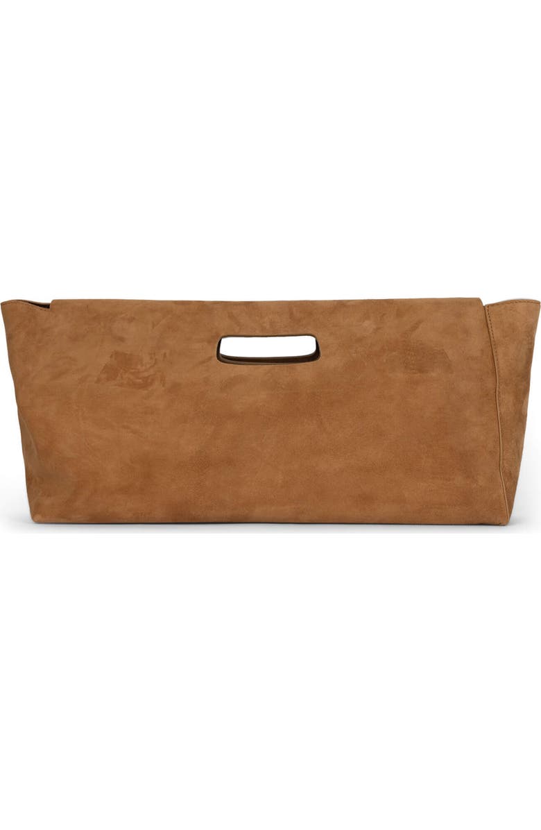 Jeffrey Campbell Toolbox Leather Clutch, Alternate, color, Tan Suede