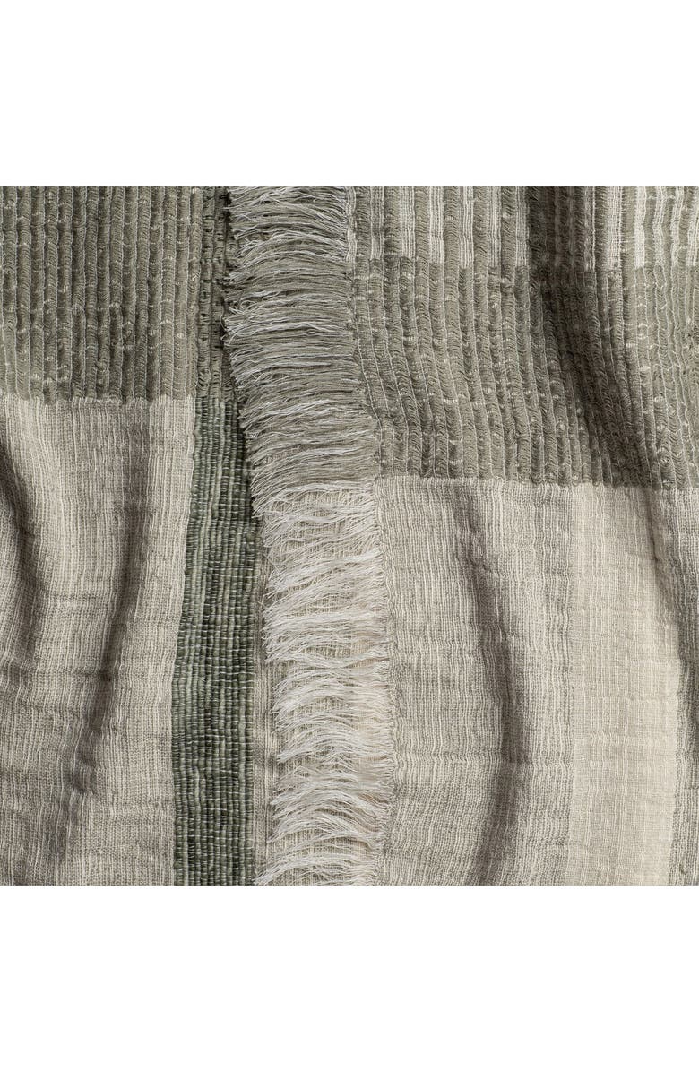 Crane Air Zen Garden Plaid Throw, Alternate, color, Green