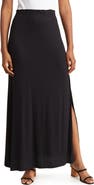 GO COUTURE One Slit Ruffle Maxi Skirt