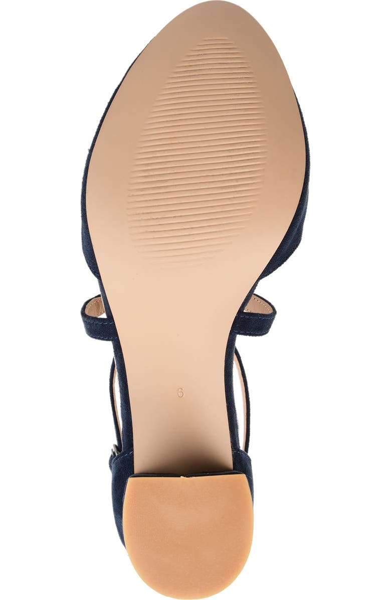 Journee Collection Foster Block Heel Pump - Wide Width, Alternate, color, Navy