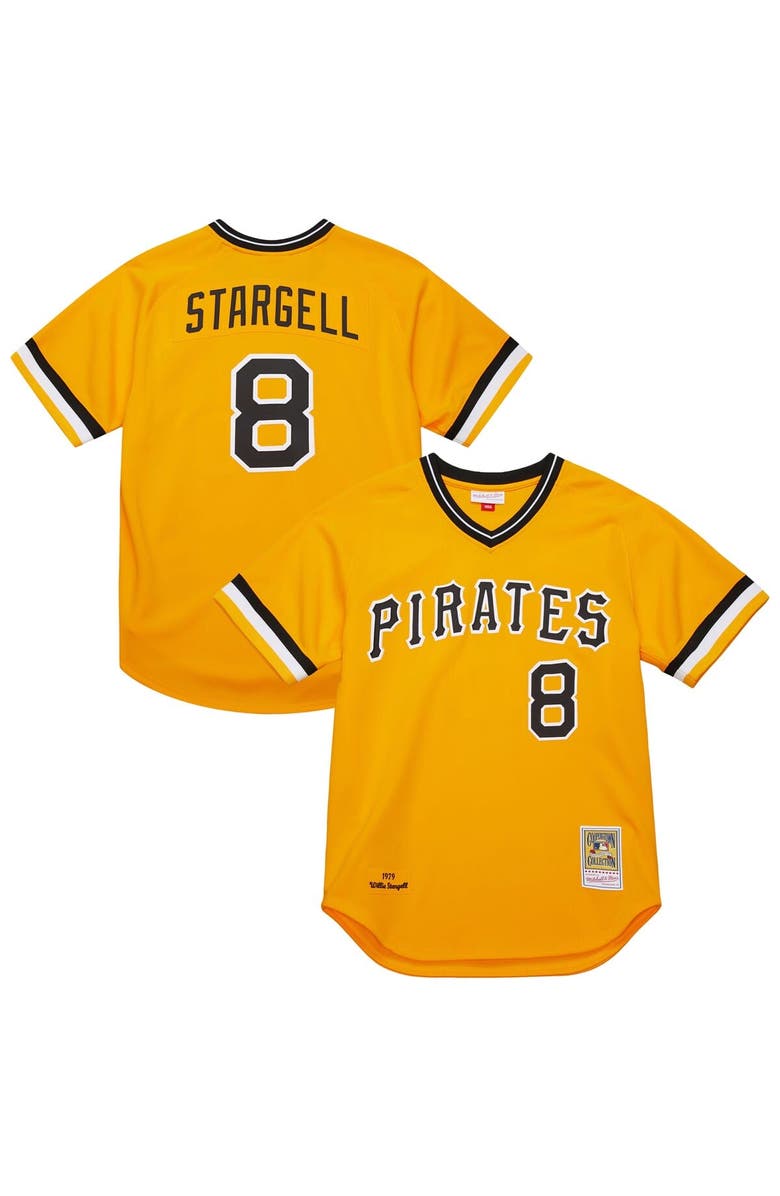 Mitchell & Ness Men's Mitchell & Ness Willie Stargell Gold Pittsburgh Pirates 1979 Throwback Authentic Jersey, Main, color, 