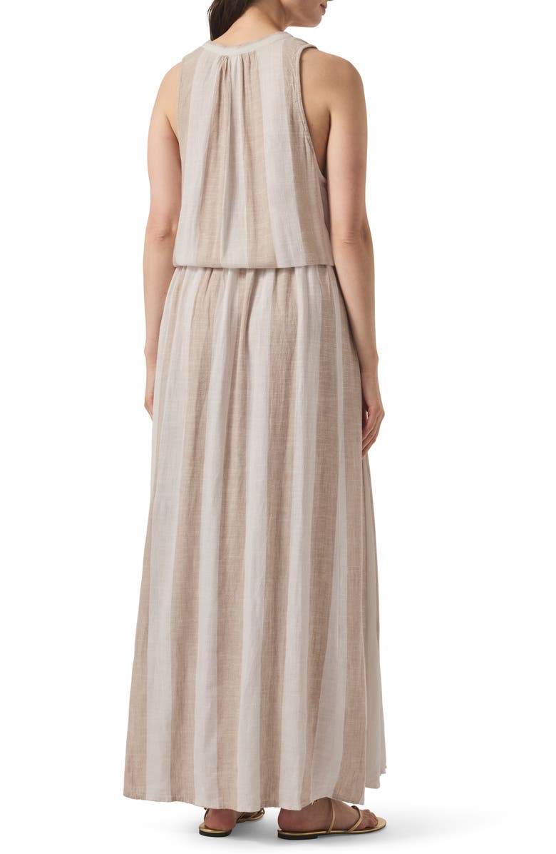 Splendid Lennon Stripe Sleeveless Maxi Dress, Alternate, color, Fawn Stripe