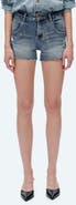 Bayeas Nova Raw Hem Mid Rise Denim Shorts