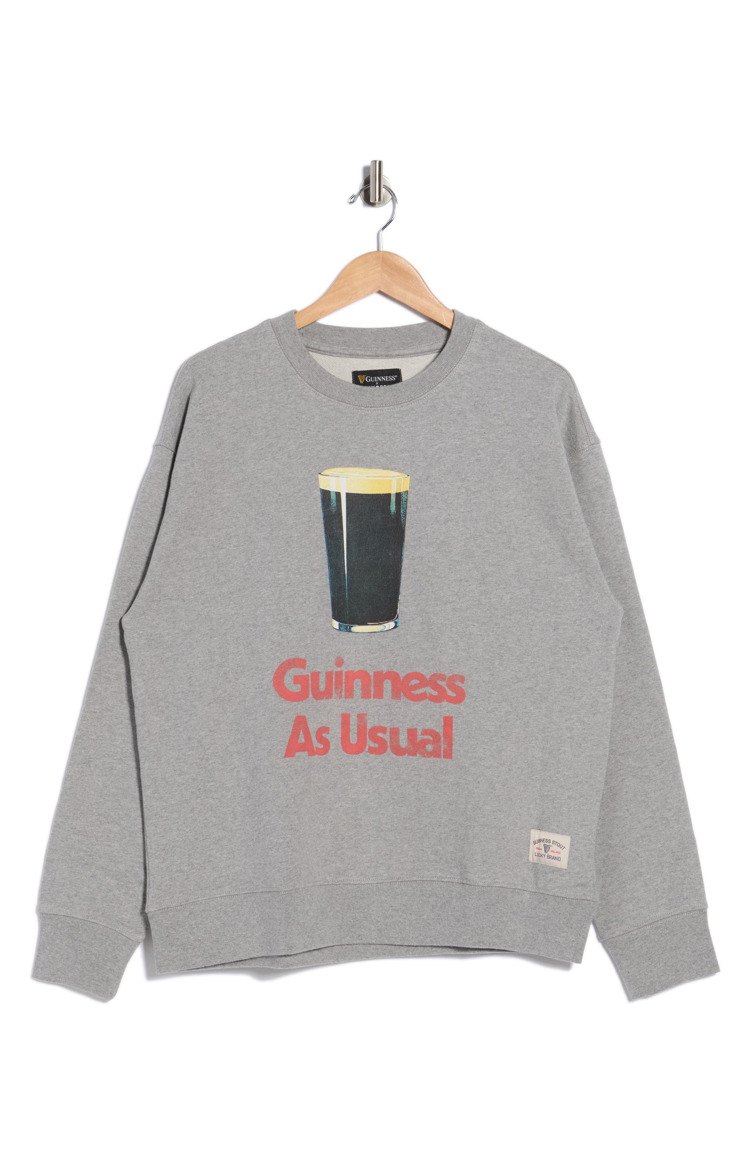 Lucky Brand Guinness As Usual Graphic Sweatshirt