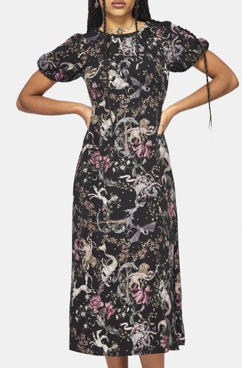 graphic dress Graphic Slouchy Off-The-Shoulder T-Shirt Dress