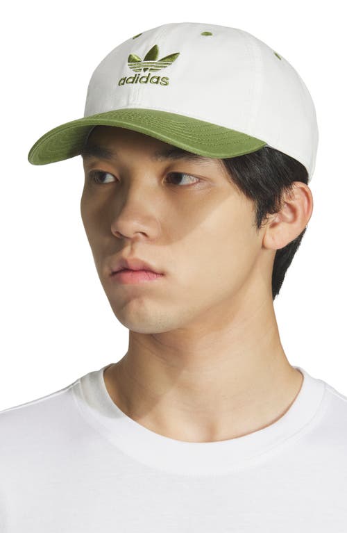 Adidas Originals Adidas Trefoil Embroidered Baseball Cap In Green