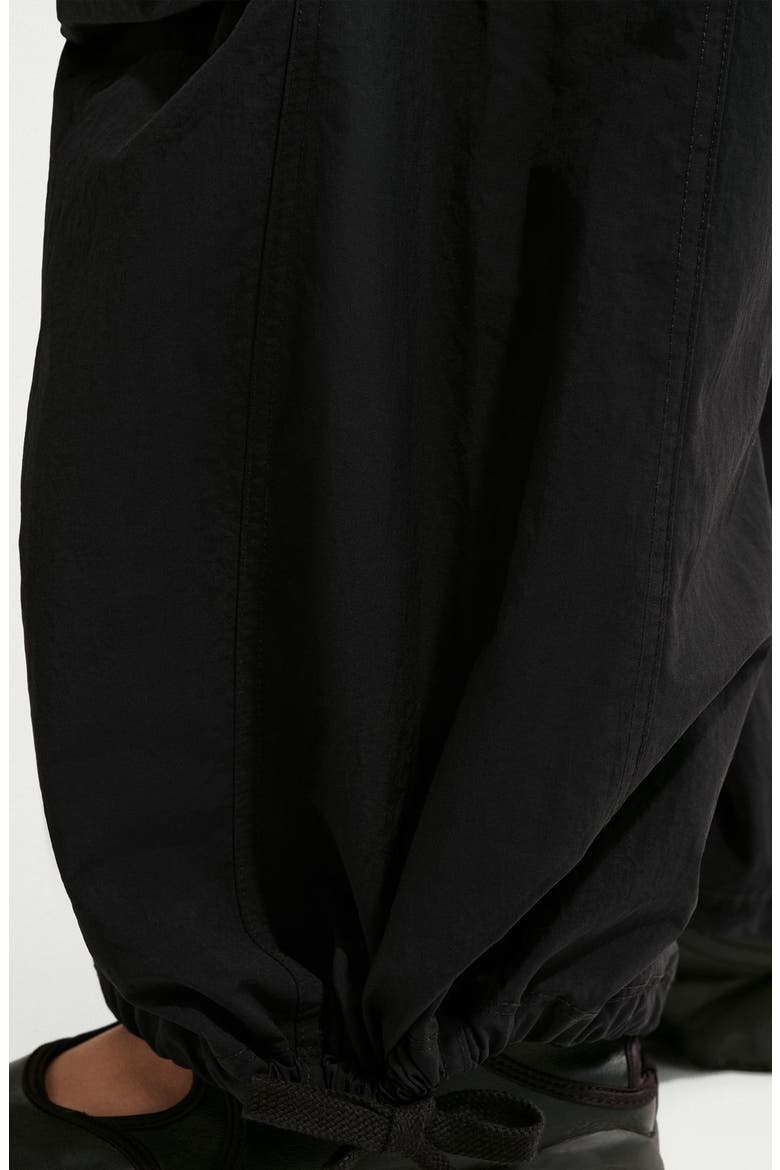 Sportswear Loose Mid Rise Structured Pants, Alternate, color, BLACK/ SAIL
