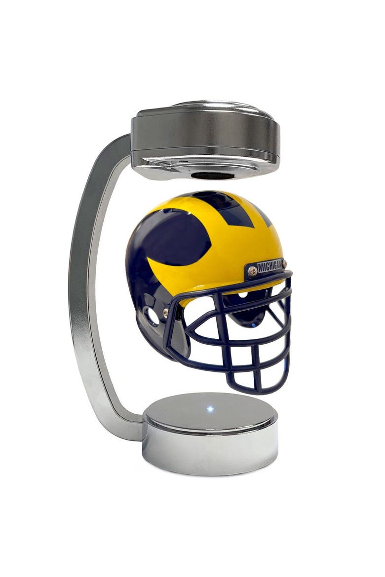 Michigan Wolverines Chrome Base Mini Hover Helmet, Main, color, Navy