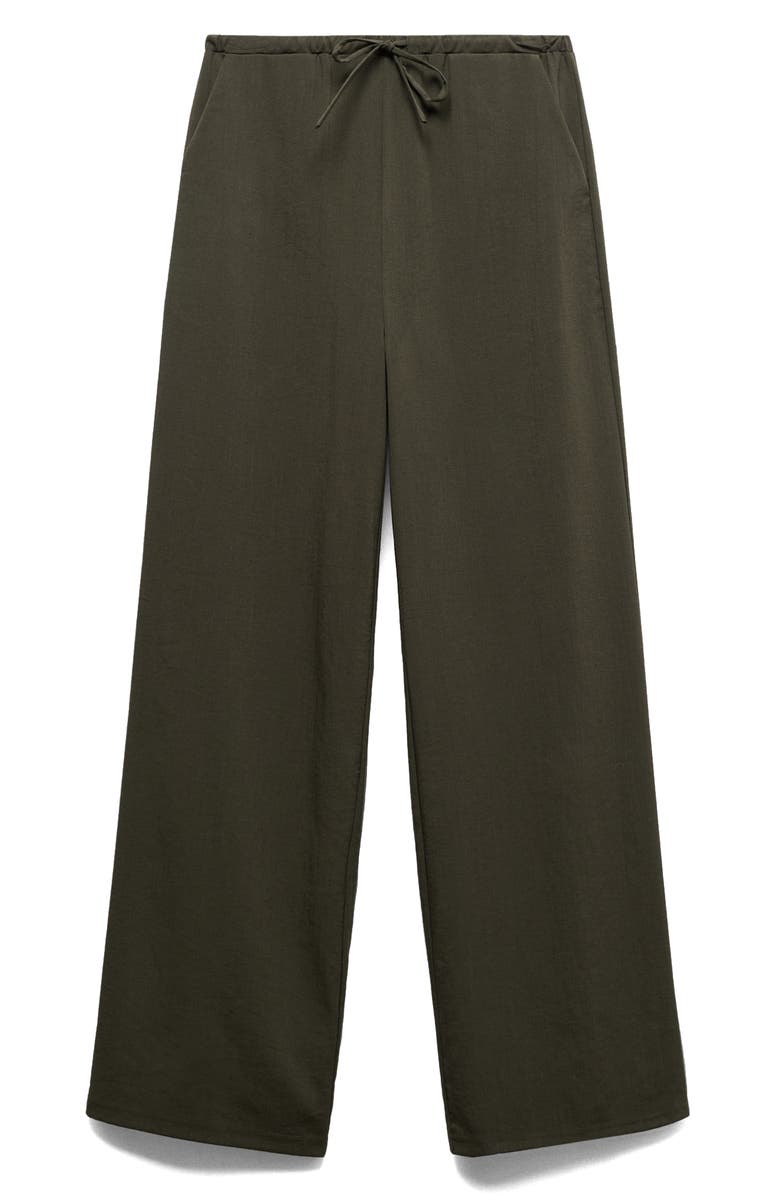 MANGO Elastic Waist Straight Pants, Alternate, color, 