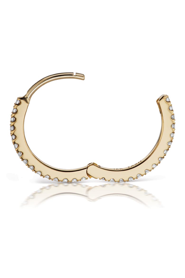 Diamond Eternity Hoop Earring, Alternate, color, YELLOW GOLD